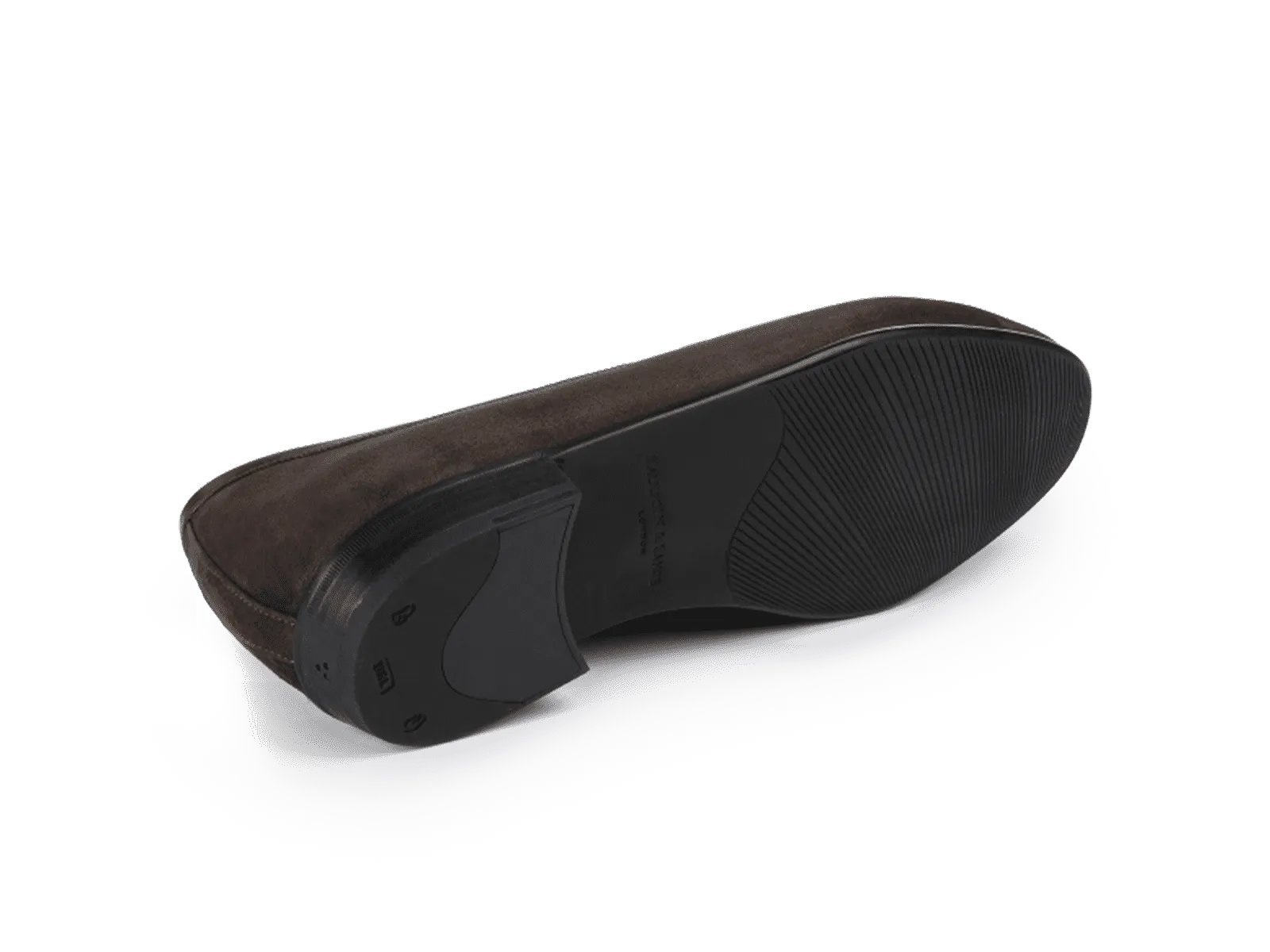 Sagan Classic Ginkgo Loafers in Lusitanias Dark Brown Asteria Suede with Rubber Sole