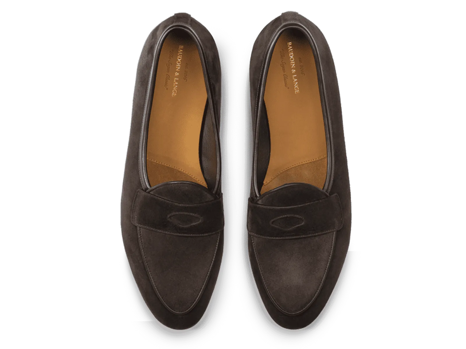 Sagan Classic Ginkgo Loafers in Lusitanias Dark Brown Asteria Suede with Rubber Sole