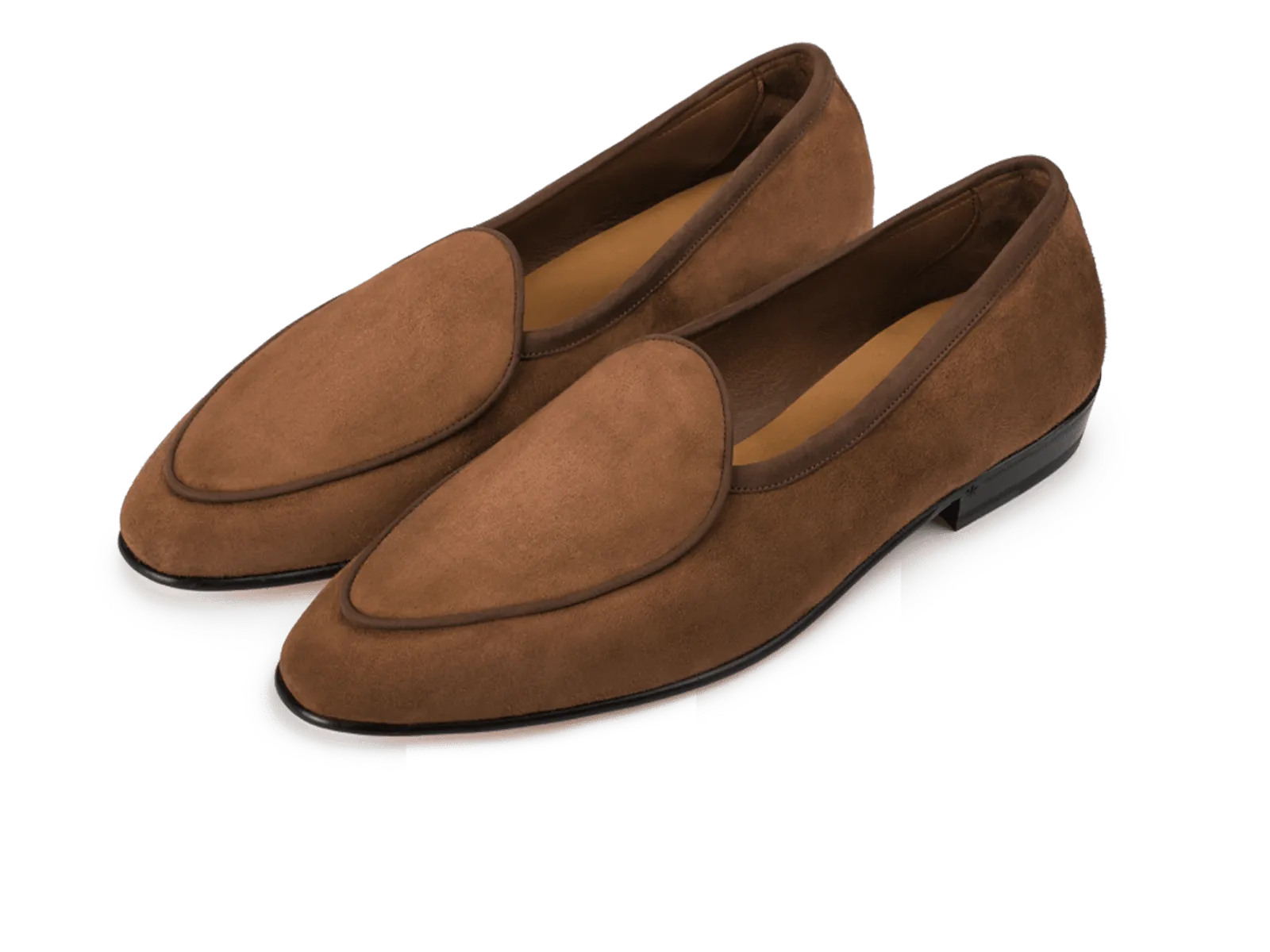 Sagan Classic Loafers in Moyen Brown Asteria Suede with Leather Sole