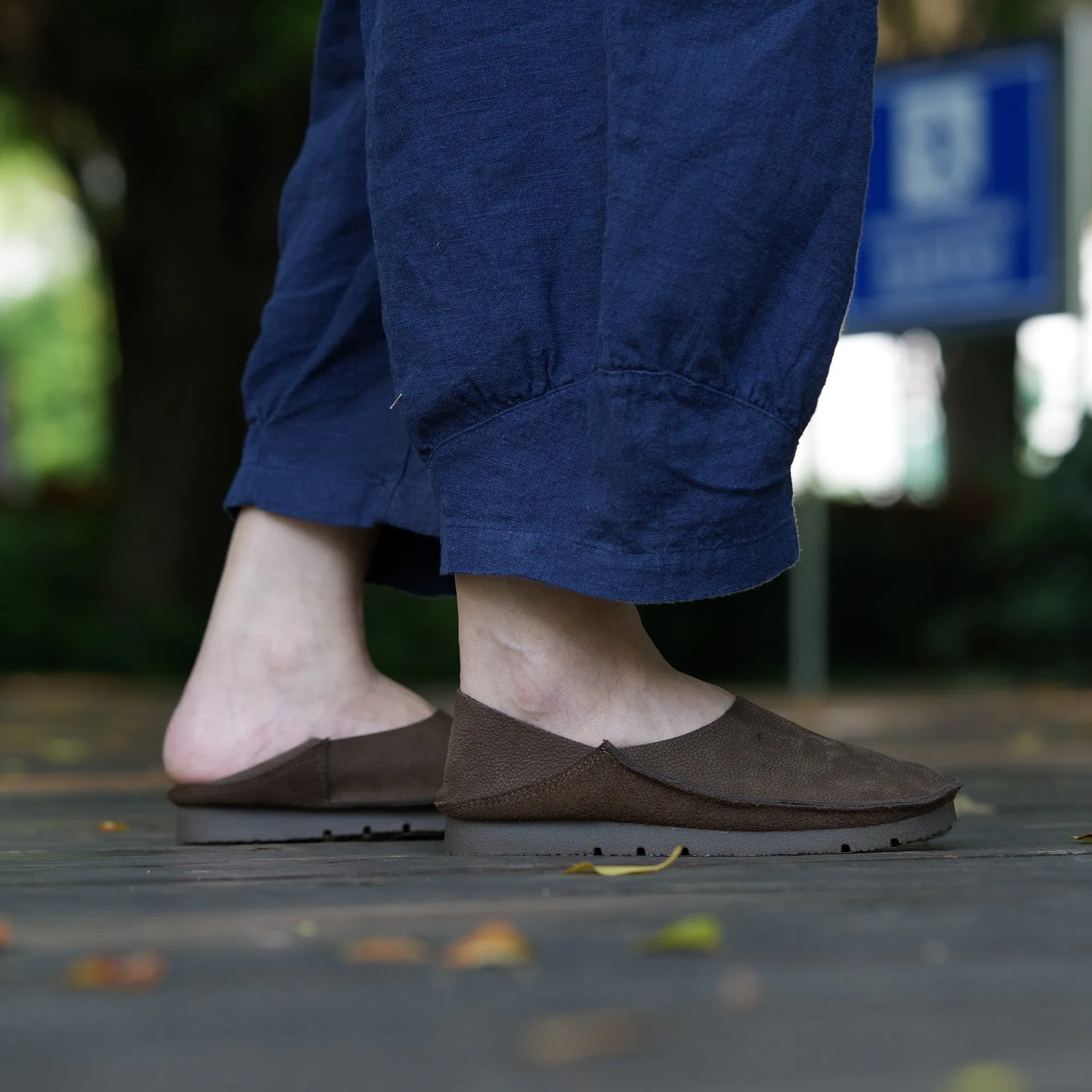 Soft Leather Loafers Women Handmade Mori Girl Shoes Casual Flats Coffee/Grey/Khaki