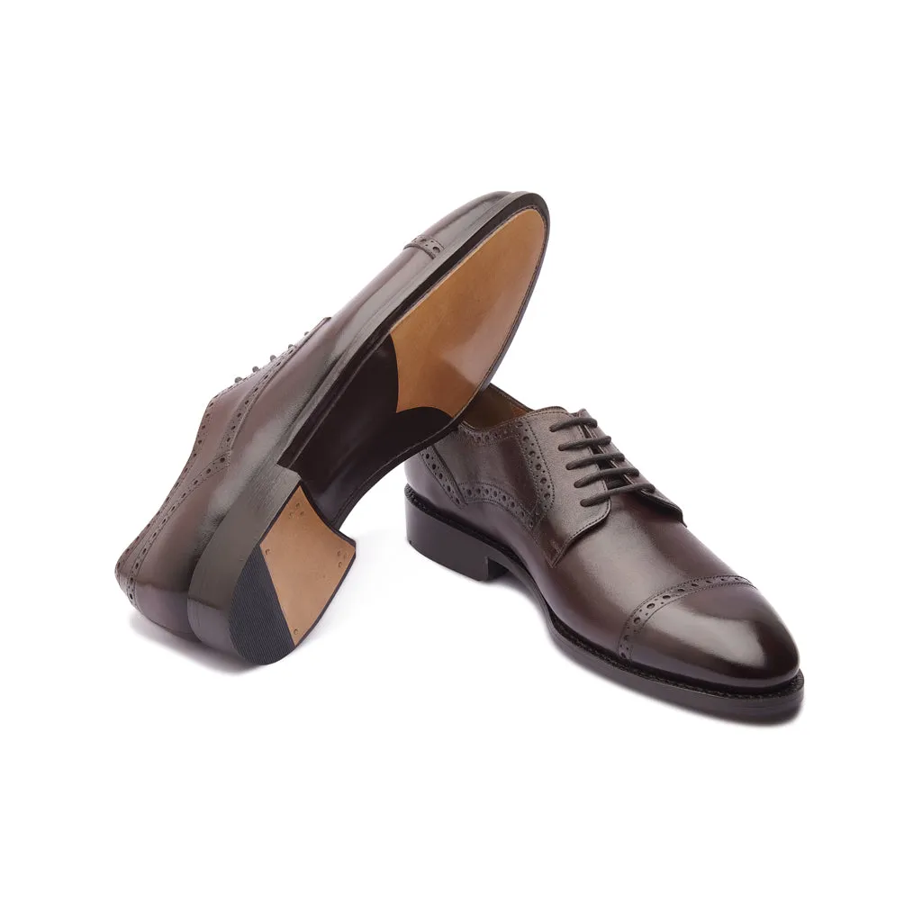 Stefano, Captoe Derby - Brown | Hand Welted | Classics Collection