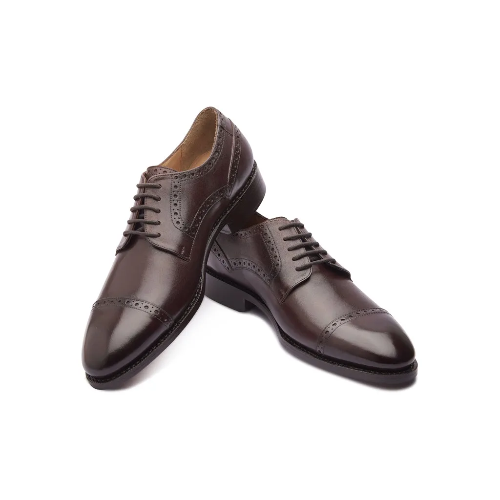 Stefano, Captoe Derby - Brown | Hand Welted | Classics Collection