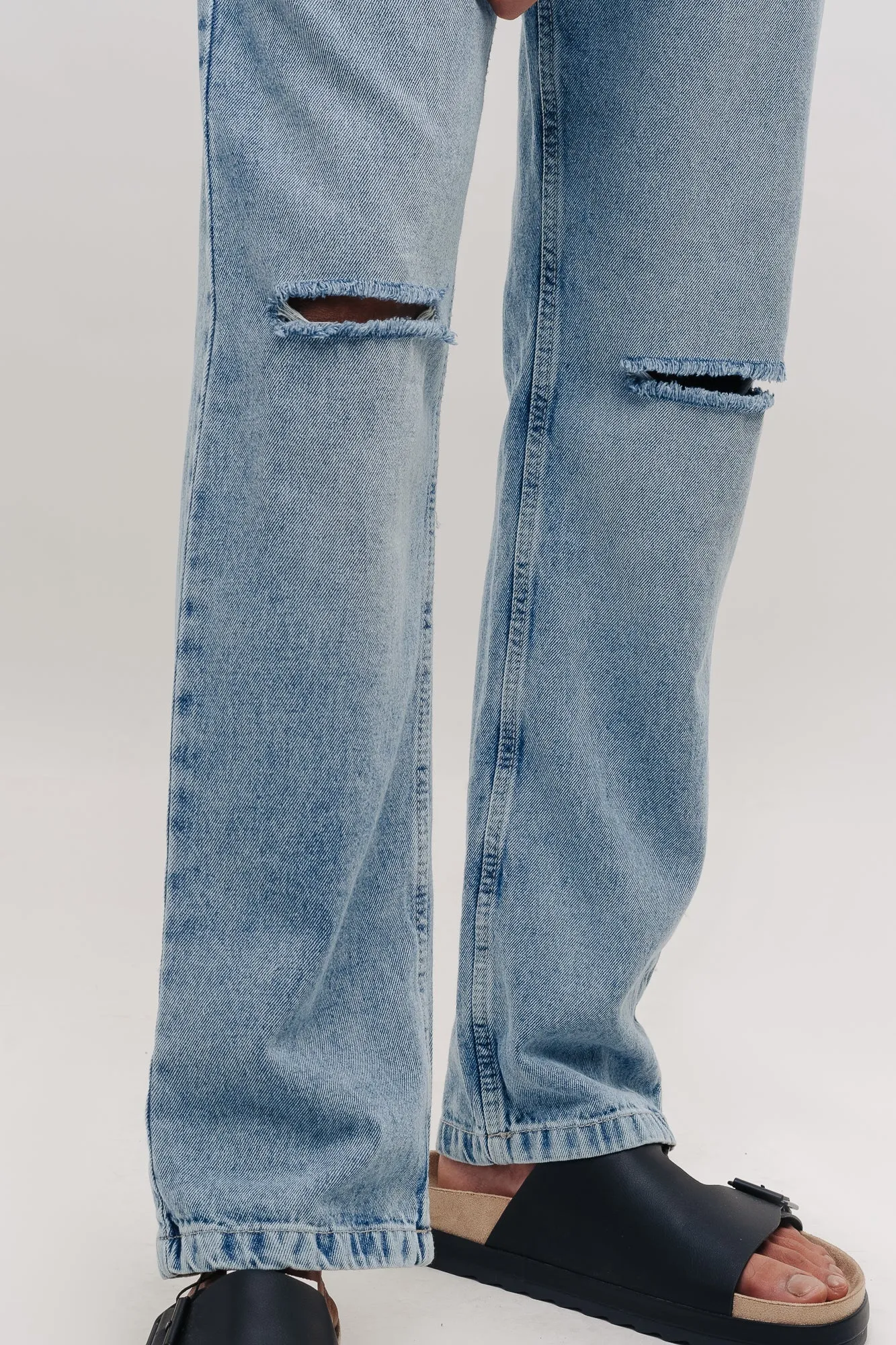 Washed Men's Straight Jeans