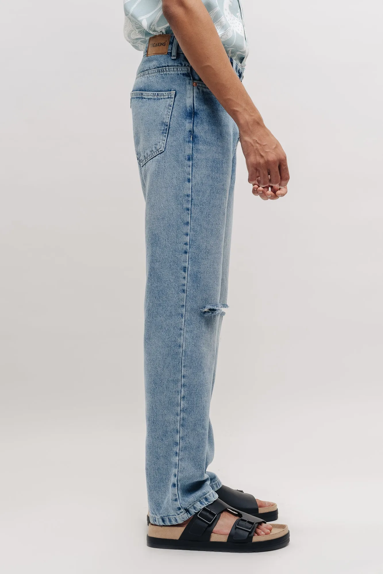 Washed Men's Straight Jeans
