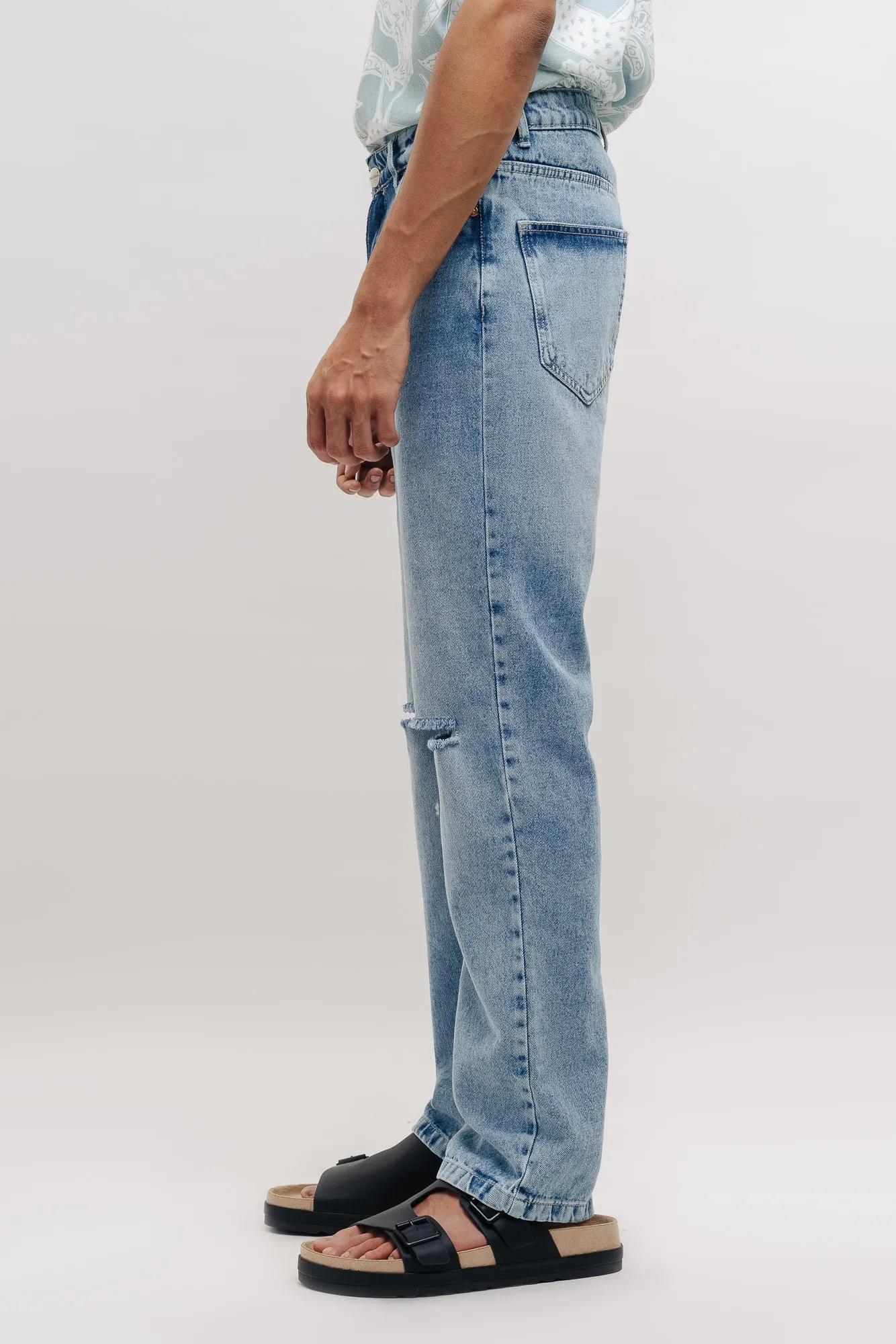 Washed Men's Straight Jeans