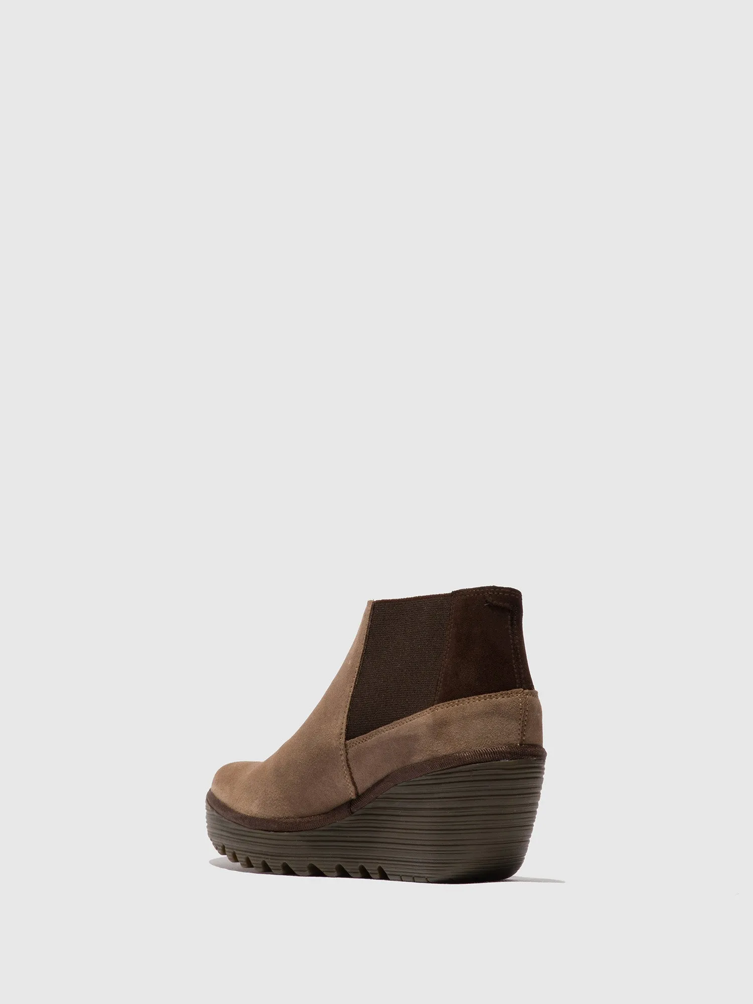 Zip Up Ankle Boots YEGO400FLY TAUPE/EXPRESSO