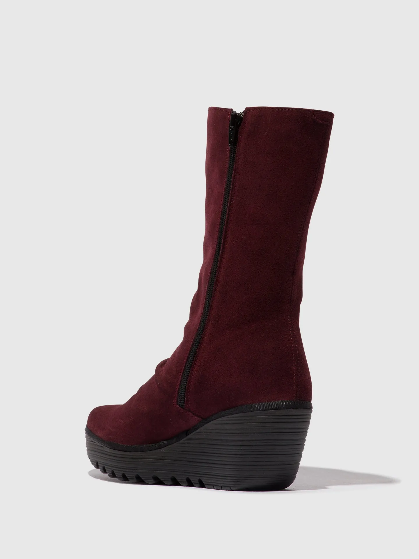 Zip Up Ankle Boots YEMY408FLY WINE/DIESEL